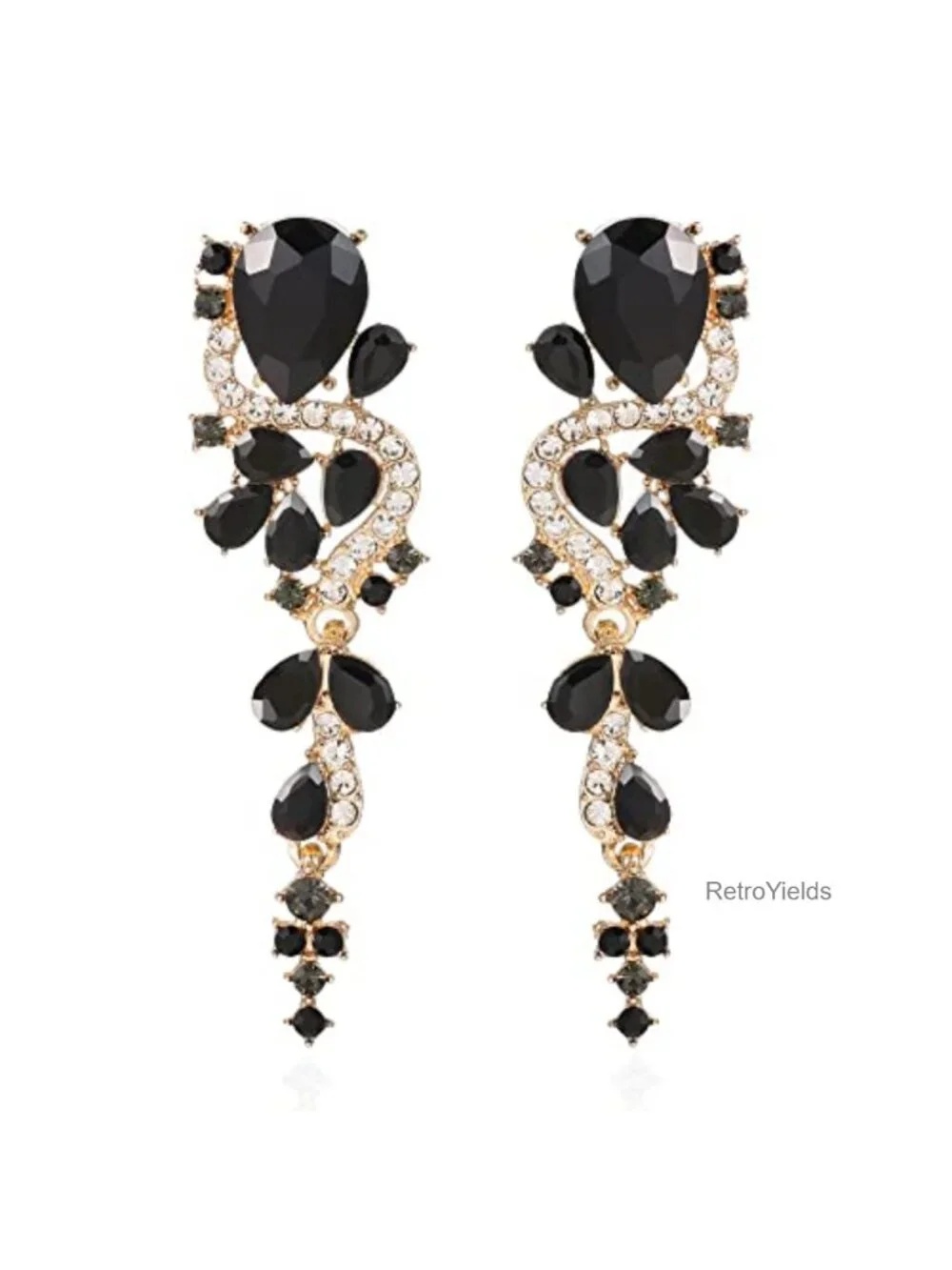 Chandelier Drop Dangle Earrings Crystal Rhinestone Bridal Statement Jewelry